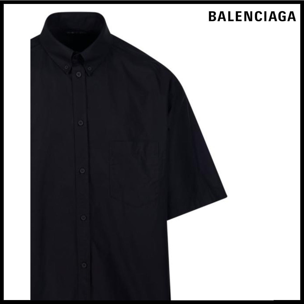 【BALENCIAGA】Political Stencil Short Sleeve Shirt Large Fit