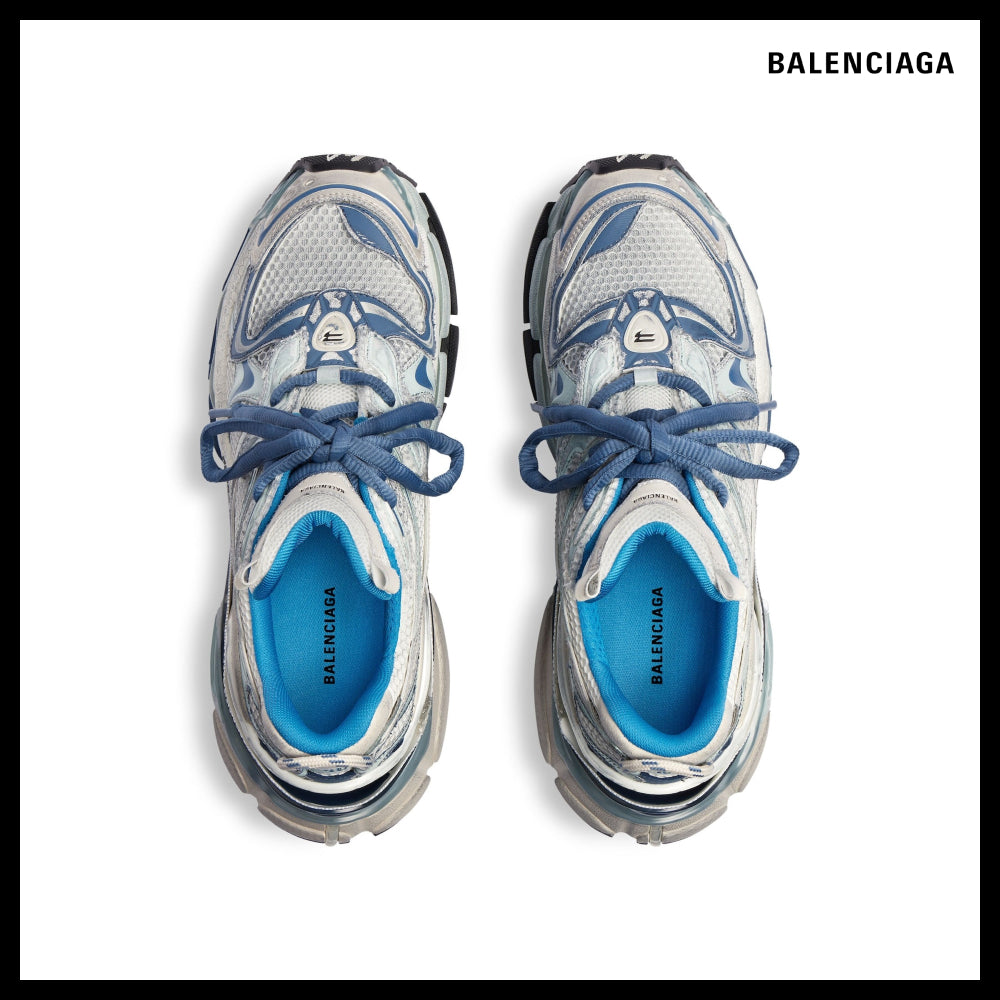 【BALENCIAGA】Sneakers Runner 2.0 White Blue Beige