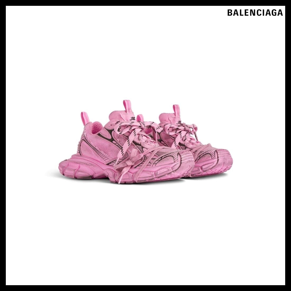 【BALENCIAGA】3XL SNEAKER PINK DESTROYED CANVAS