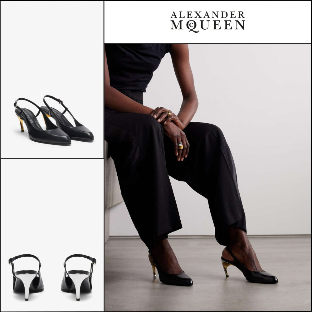 【Alexander Mcqueen】Armadillo Slingback Pump in Black