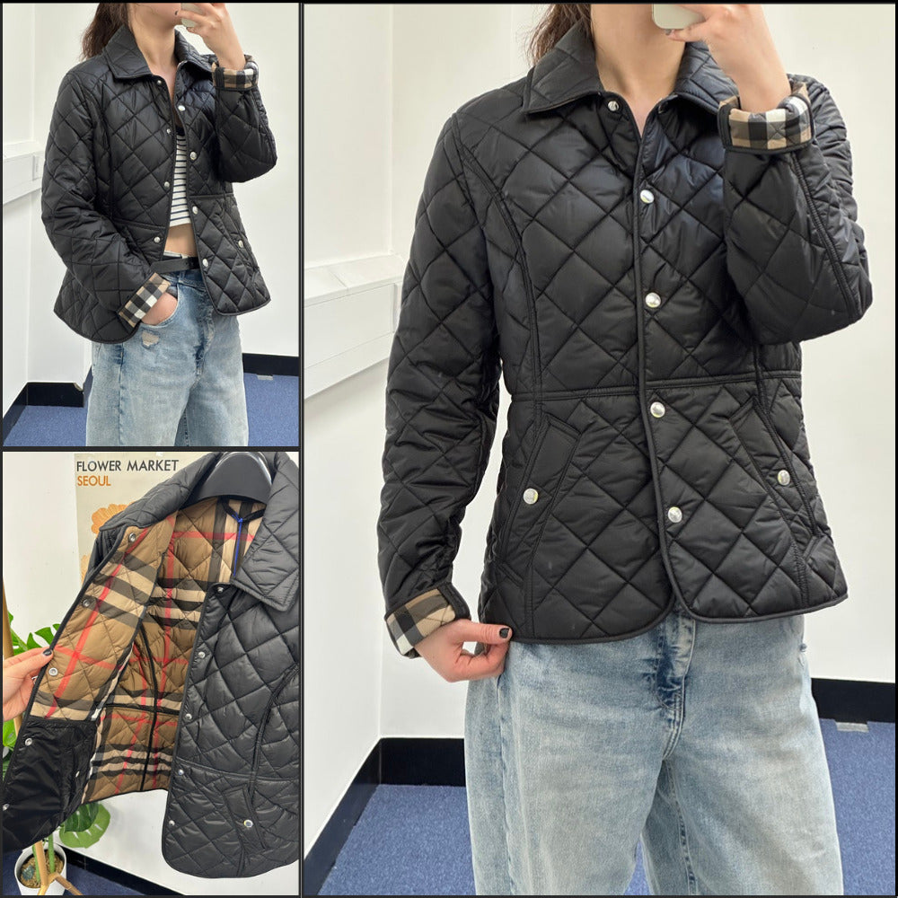 【BURBERRY】CAWTHORNE Quilted Jacket Black