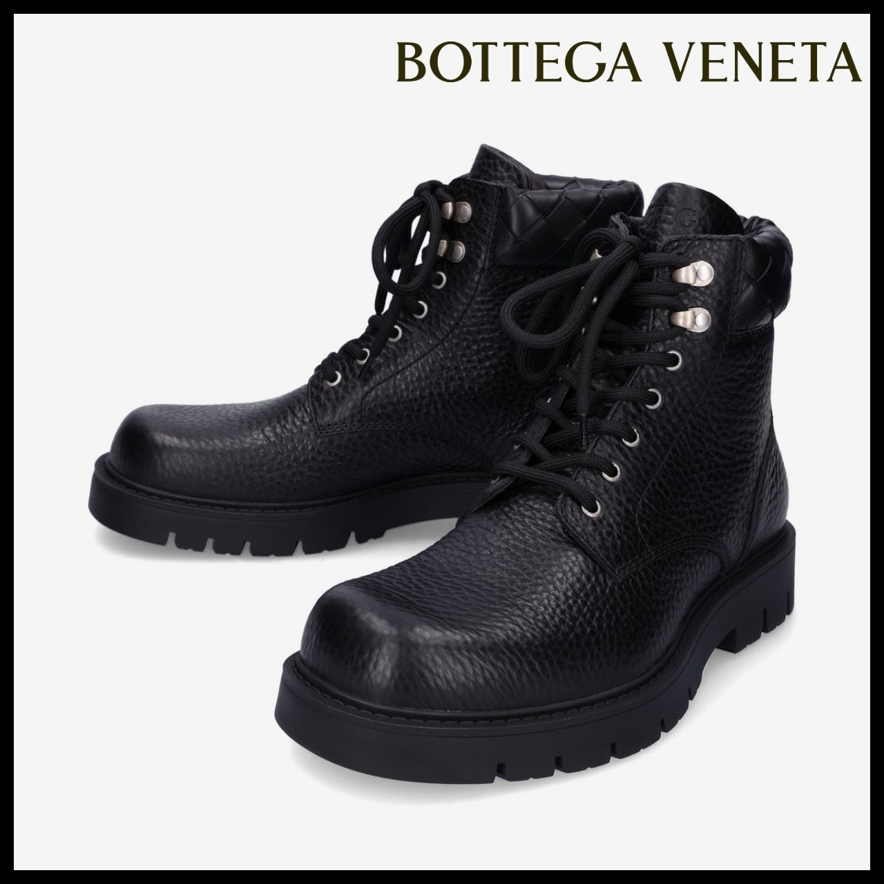 ◆BOTTEGA VENETA◆ レースアップブーツ Lace Up Boots Black