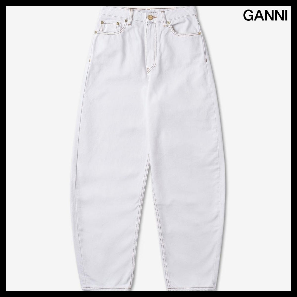 【Ganni】ステリー デニム パンツ ブライト ホワイト