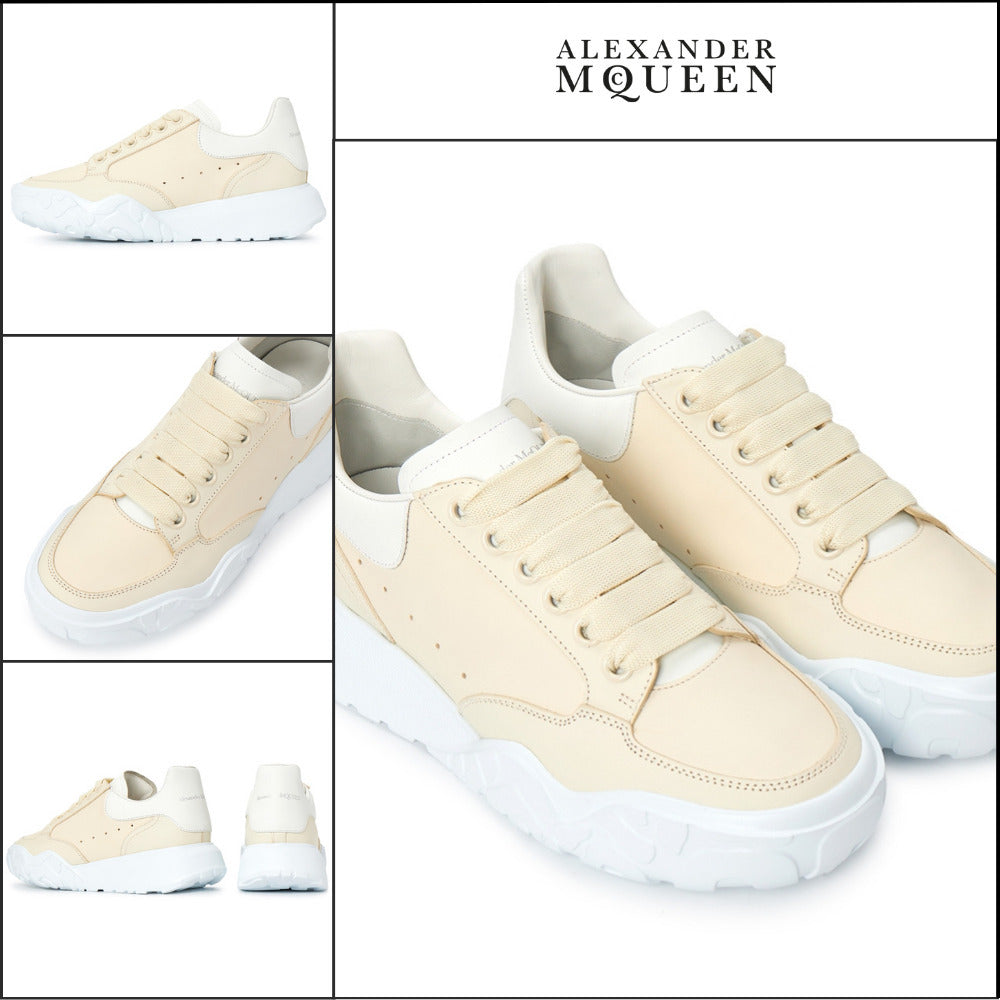【Alexander Mcqueen】Court Trainer Sneakers Beige White