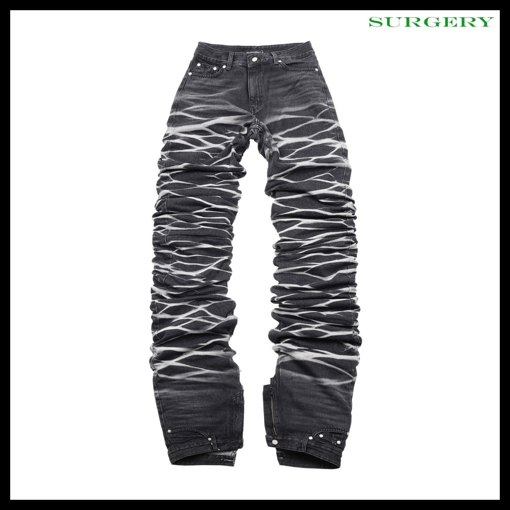 【SURGERY】Yoonseul Long Length Double Jeans Black