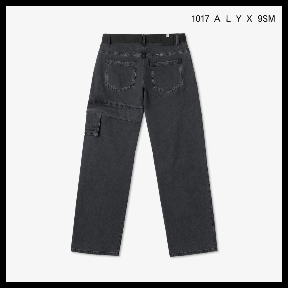 【ALYX】Oversized Cargo Denim Pants Black