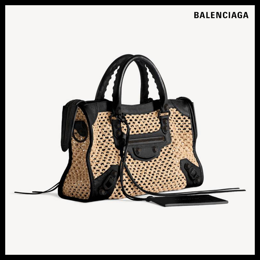 【BALENCIAGA】Le City Bag Small Natural Black