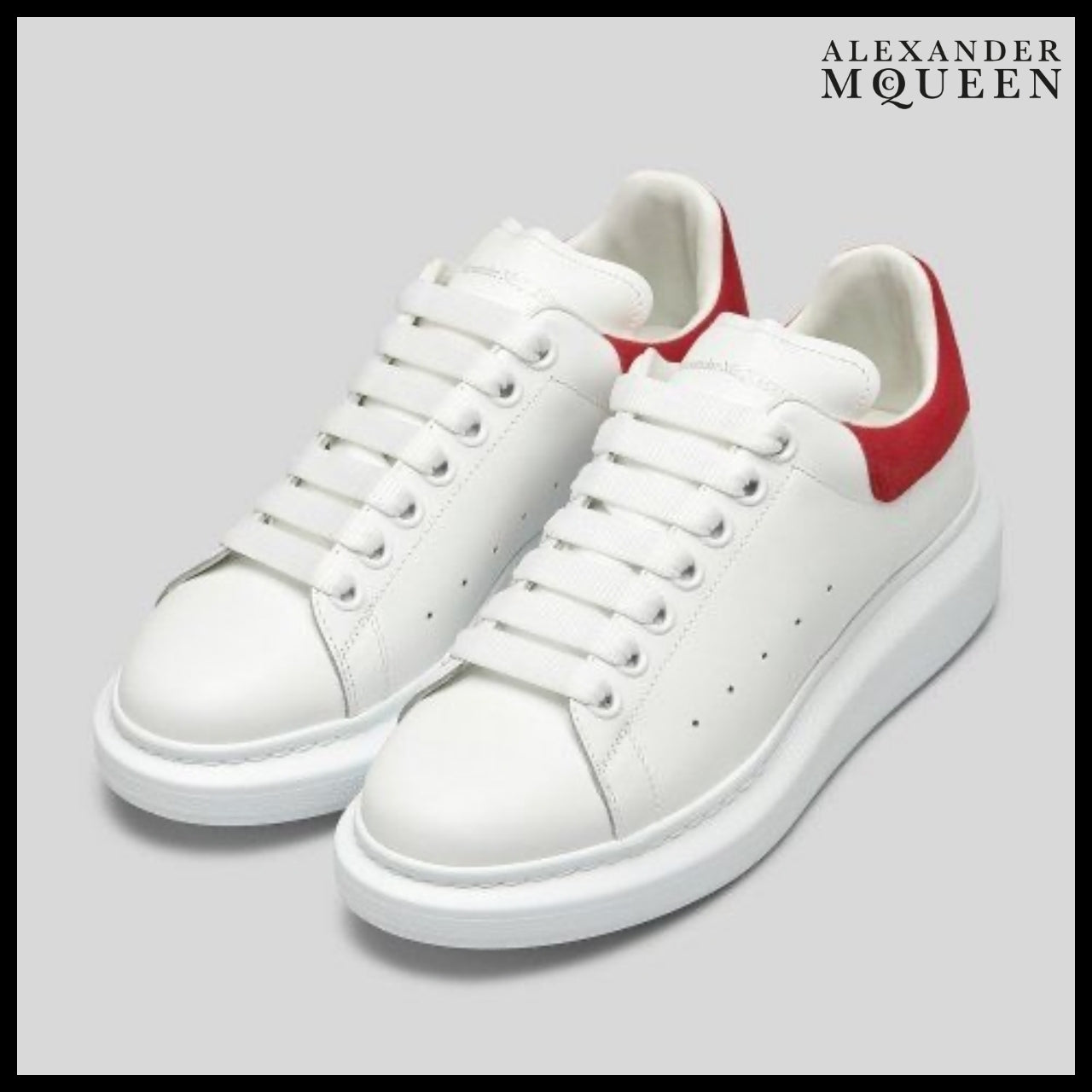 【Alexander Mcqueen】Oversized Sneakers in White/Red