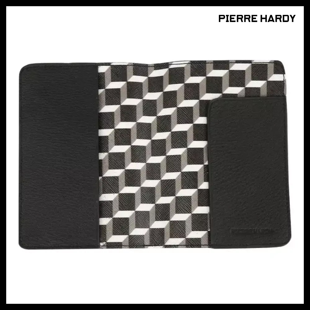 【Pierre Hardy】Unisex Cube Black Passport Wallet Travel