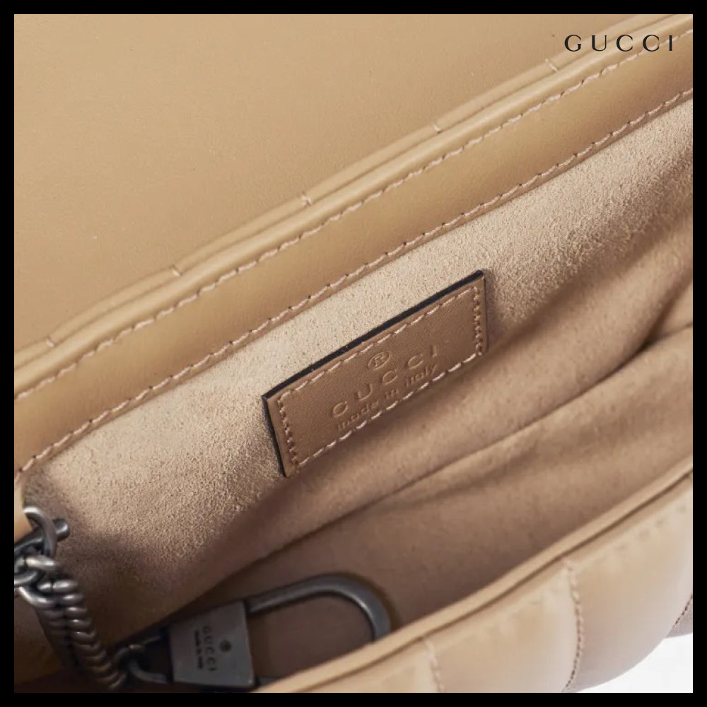 【GUCCI】Matelasse Marmont GG Super Mini Chain Bag shoulder