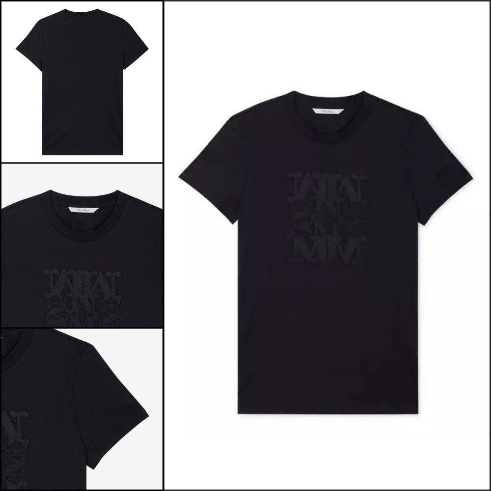 【Max Mara】Women’s Bravo Black Short Sleeve T-Shirt