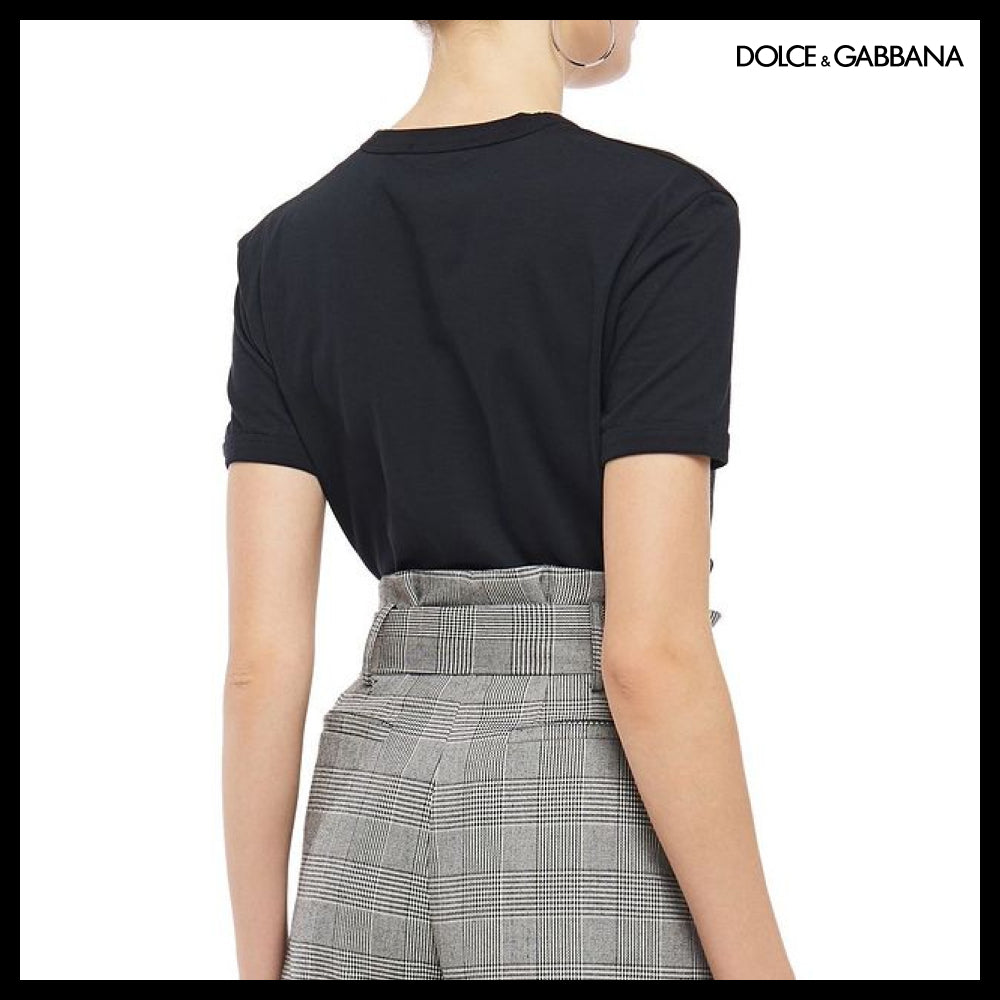 【正規品】Dolce & Gabbana アップリケ付き コットンジャージー