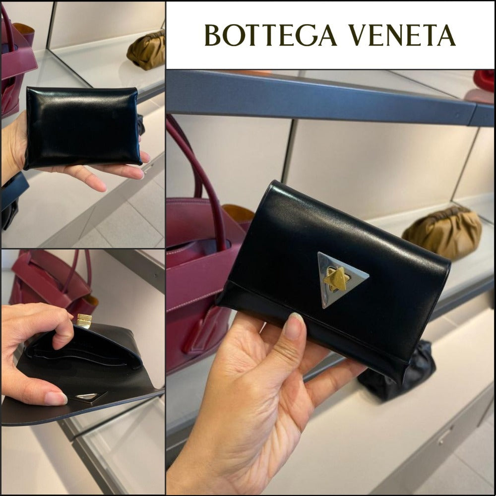 【BOTTEGA VENETA】スパッツォラート カーフ レザー カード 財布