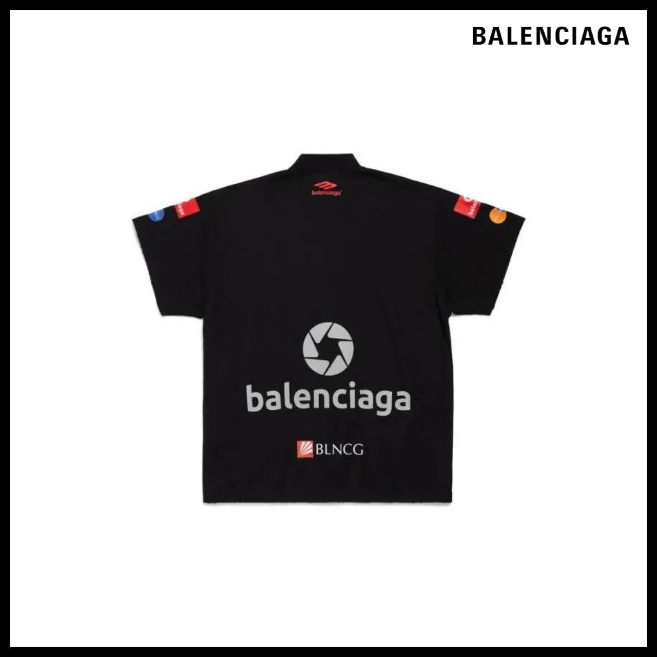 【BALENCIAGA】Top League T-Shirt Oversized Black