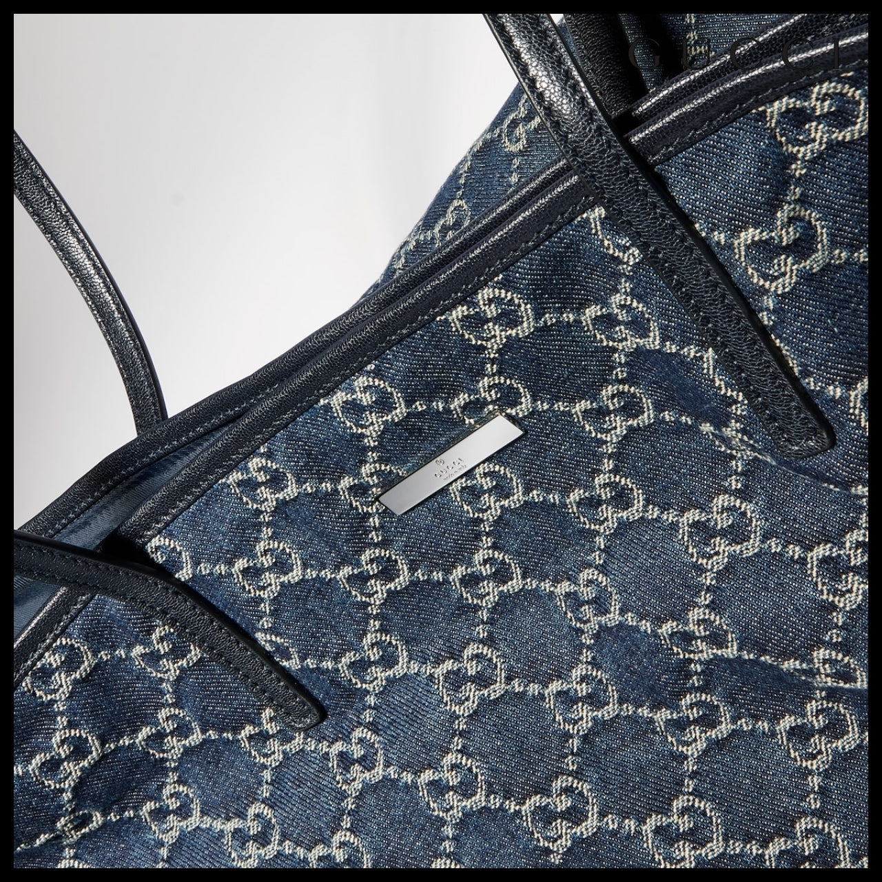【GUCCI】Plaque Large Tote Bag