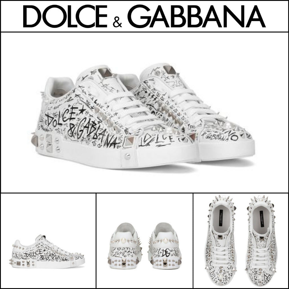 【Dolce & Gabbana】CALFSKIN NAPPA PORTOFINO SNEAKERS