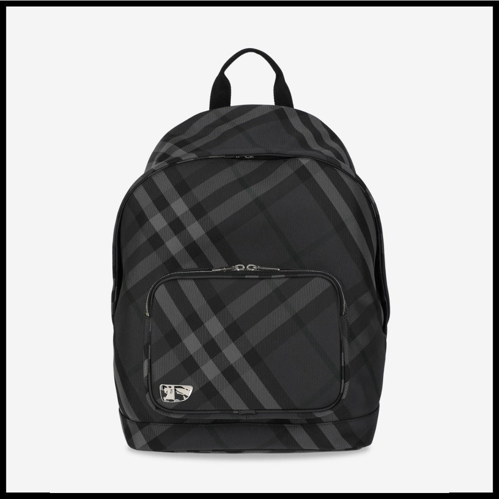 ◆BURBERRY◆ チェック バックパック Backpack Charcoal 大容量