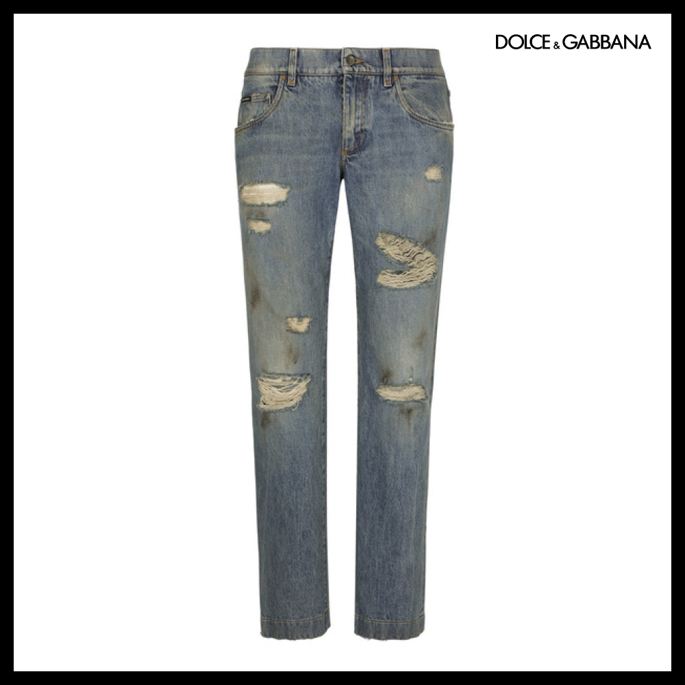 ★Dolce&Gabbanaアウトレット セール ★WASHED DENIM JEANS WITH