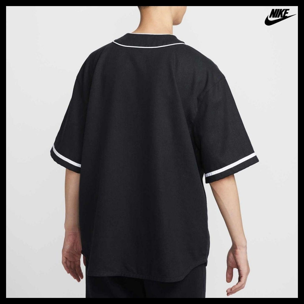 【NIKE】Life Short Sleeve Vintage Sports Top M Black White
