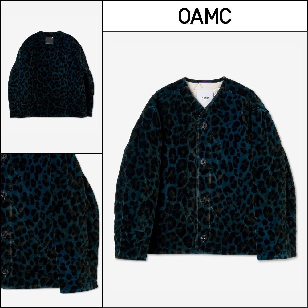◆OAMC◆ コンバット ライナー レオパード ボタンジャケット