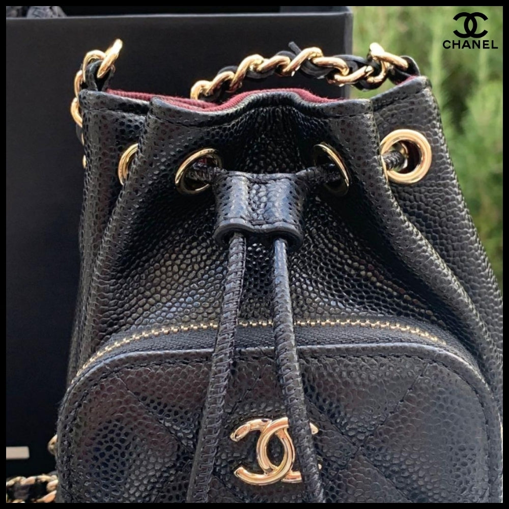 【CHANEL】Mini Bucket Crossbody Bag Black