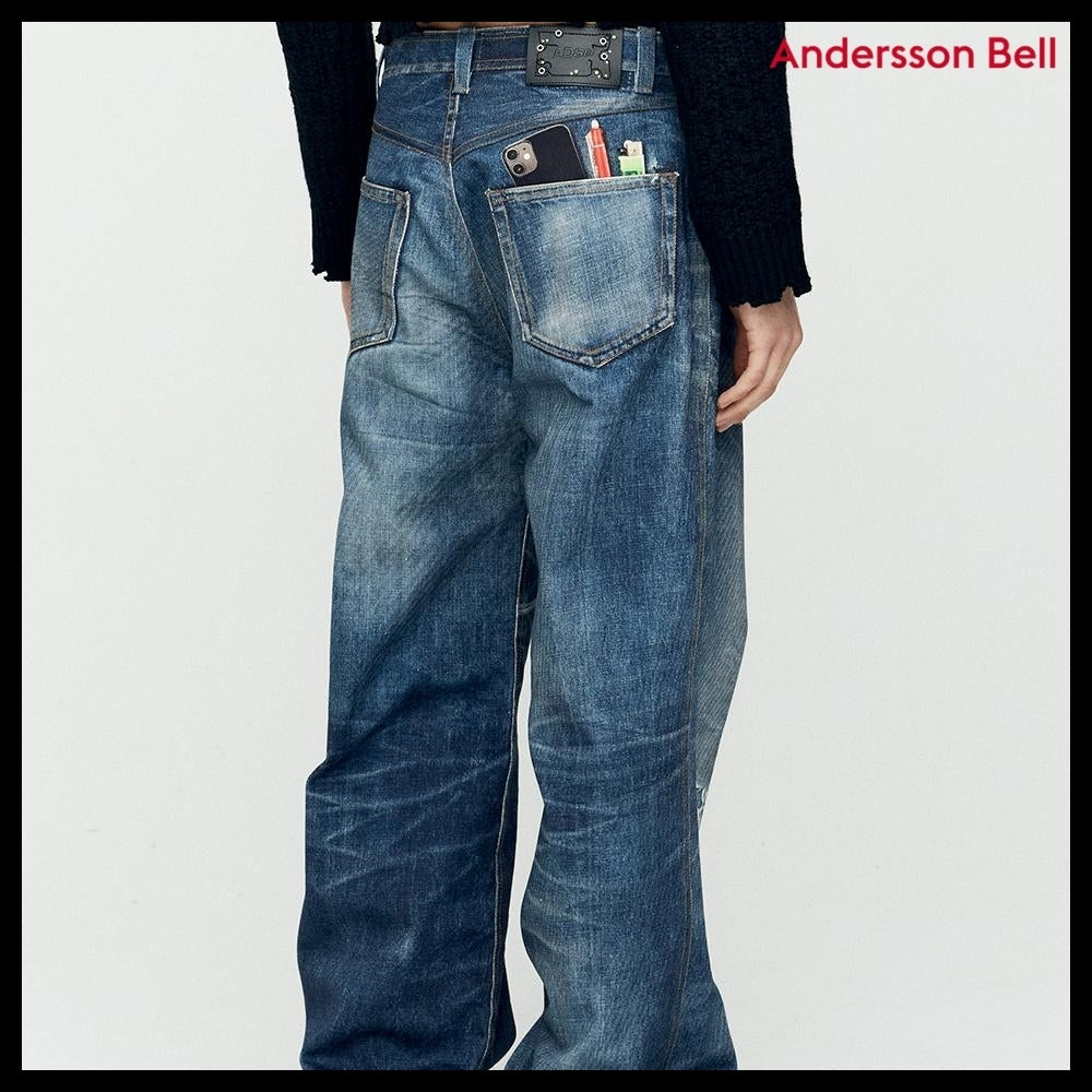 【ANDERSSON BELL】TROMPE L OEIL Printed Denim Pants