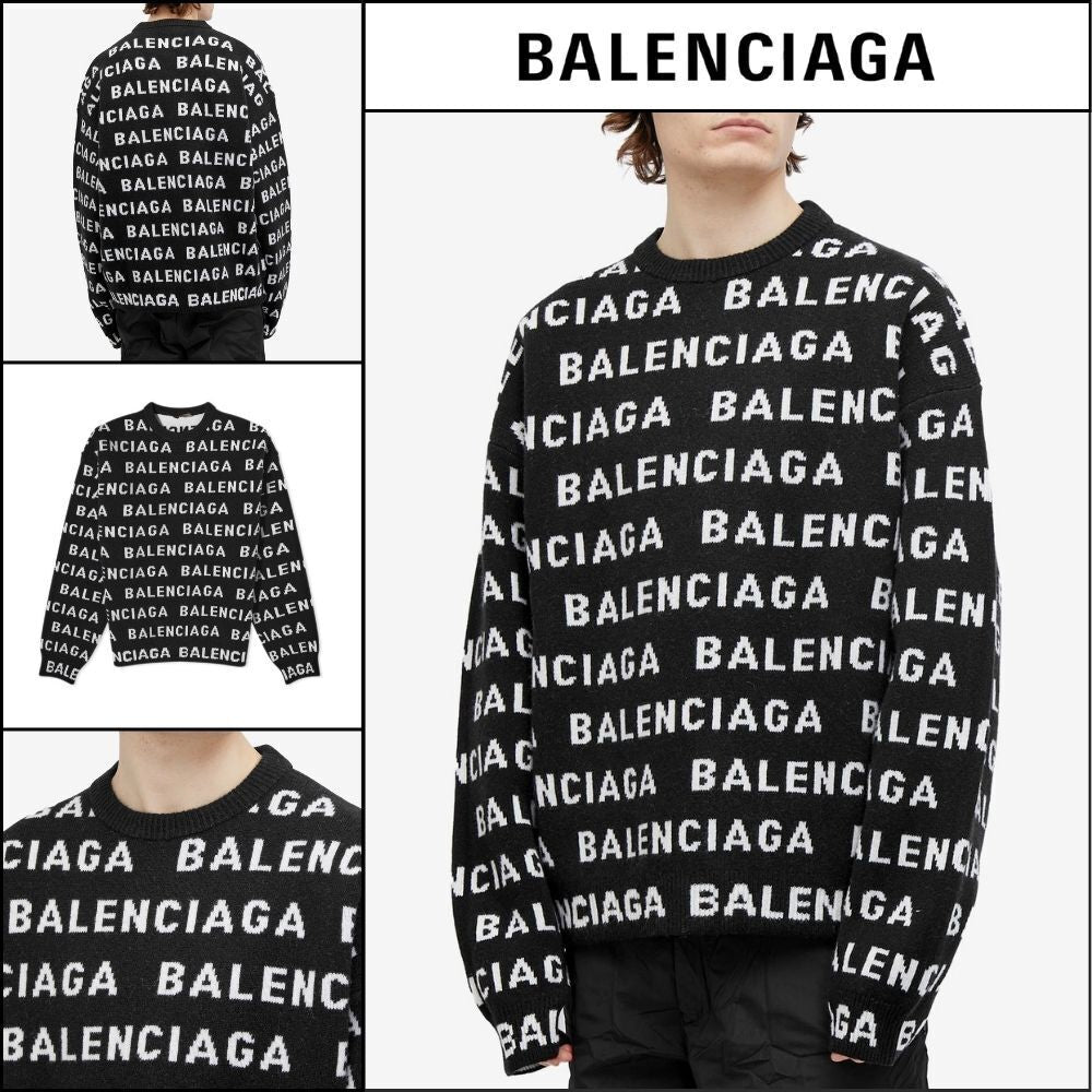 ★BALENCIAGAアウトレット セール ★Repeat Logo Crew Knit