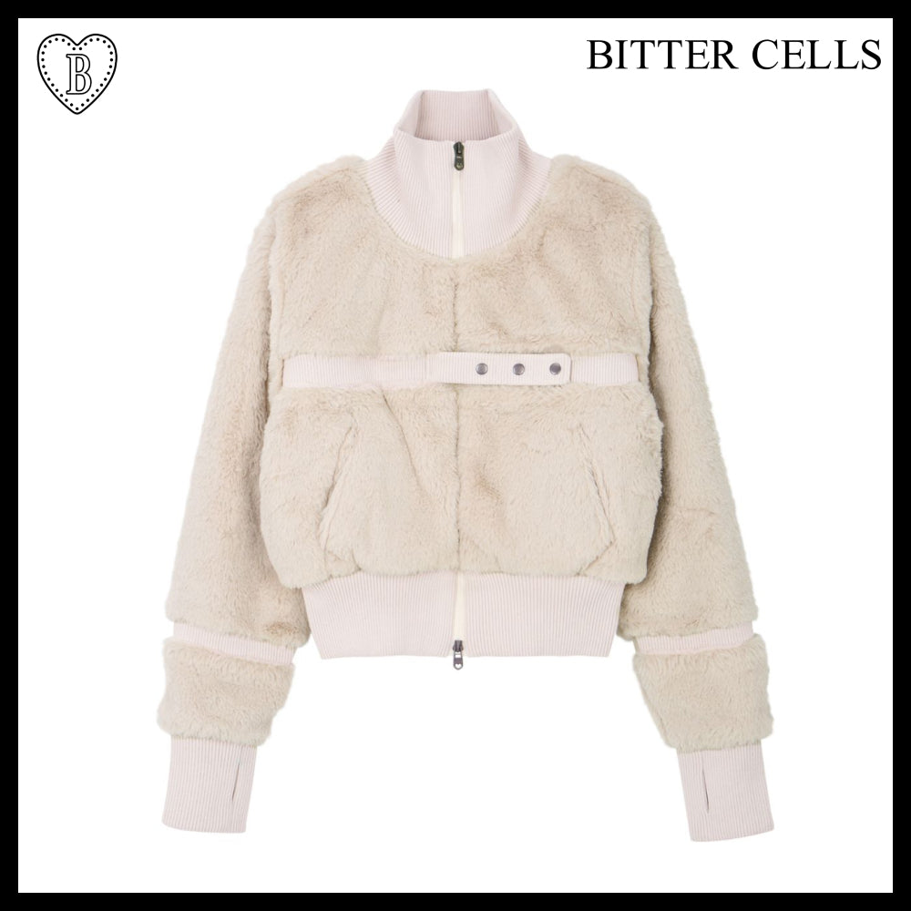 【BITTER CELLS】PUPPY CROP JACKET CREAM