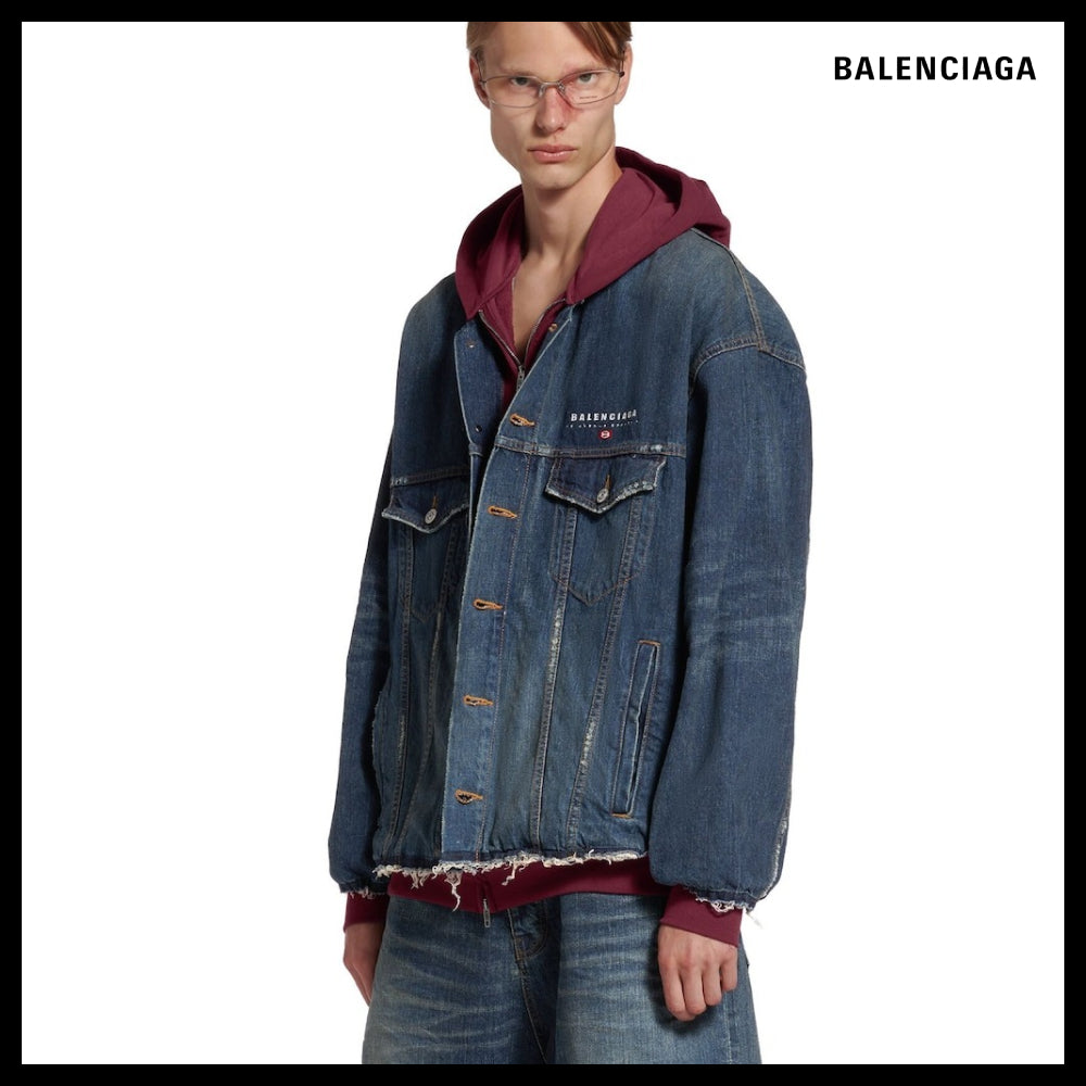【BALENCIAGA】Patched Denim Jacket