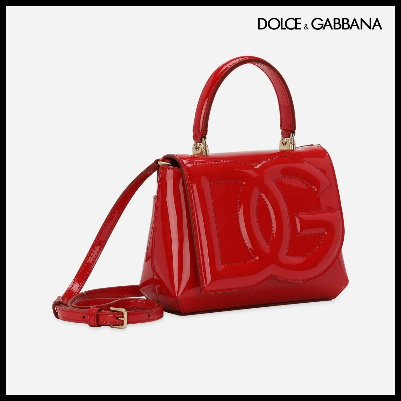 【Dolce & Gabbana】DG Logo Top-Handle Bag Red