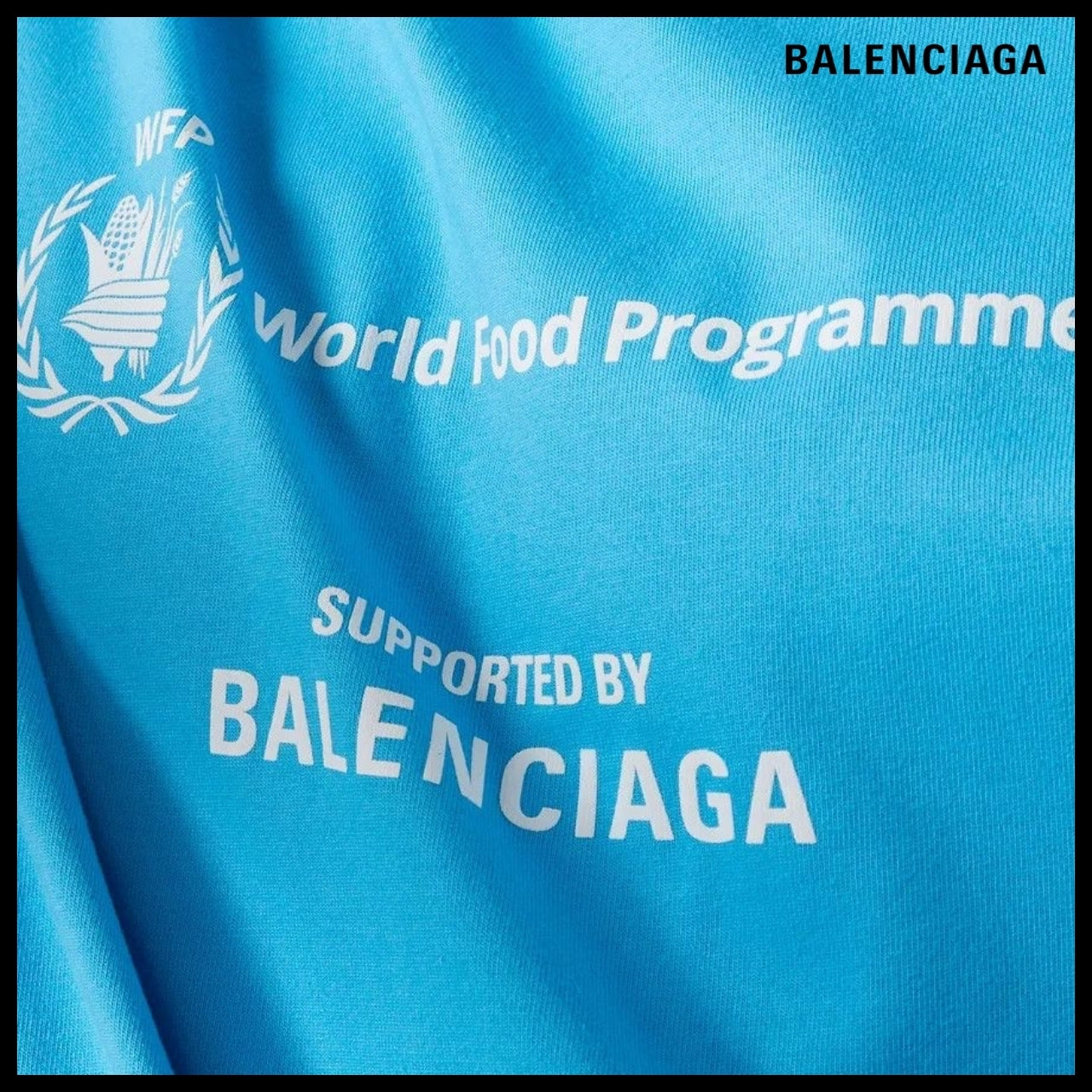 【BALENCIAGA】Dup Medium Fit T-Shirt Azure Blue