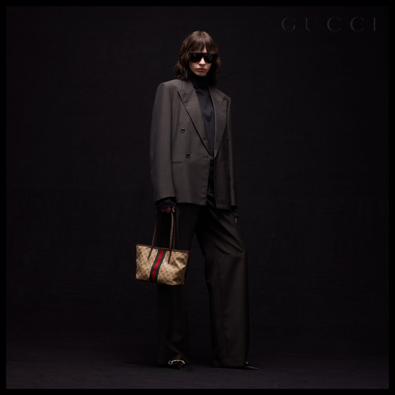 【GUCCI】Web Small Tote Bag
