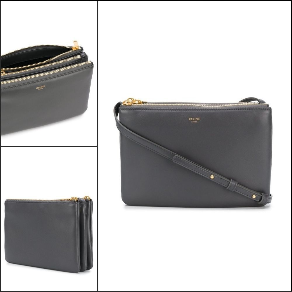 【CELINE】Small Trio Gray Shoulder Bag