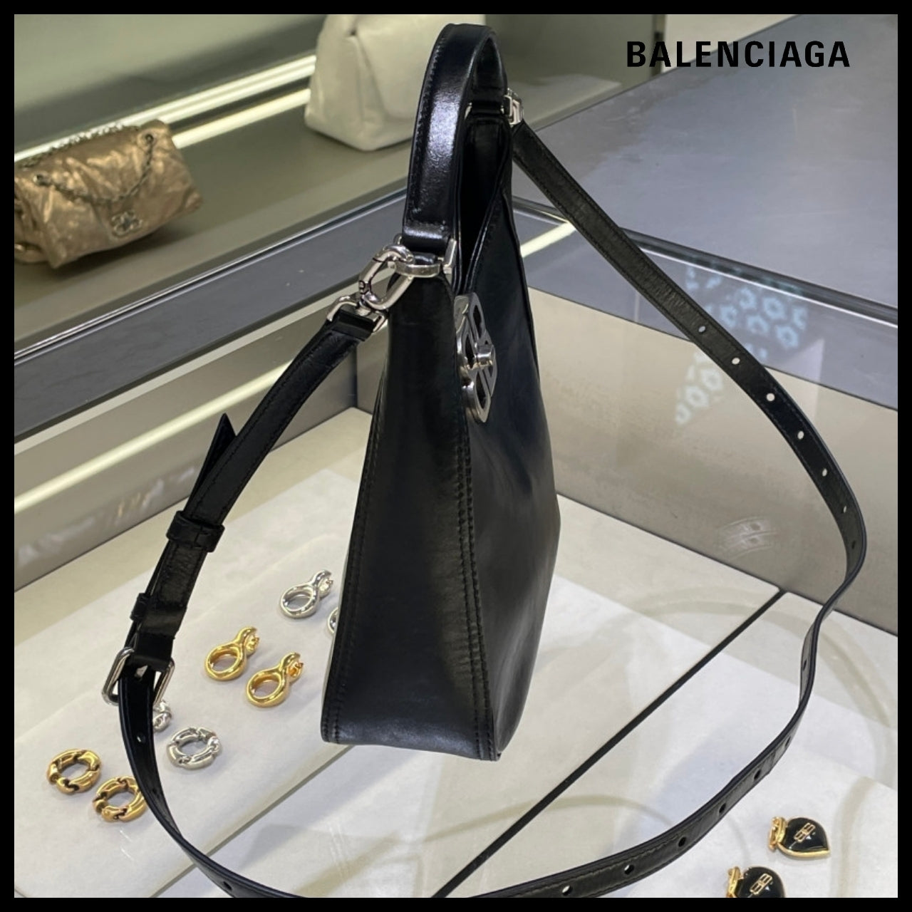【BALENCIAGA】BB Soft Small Hobo Bag Black