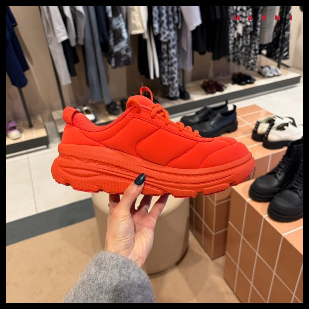 【Marni】X HOKA B3LS Lace-Up Sneakers Poinciana