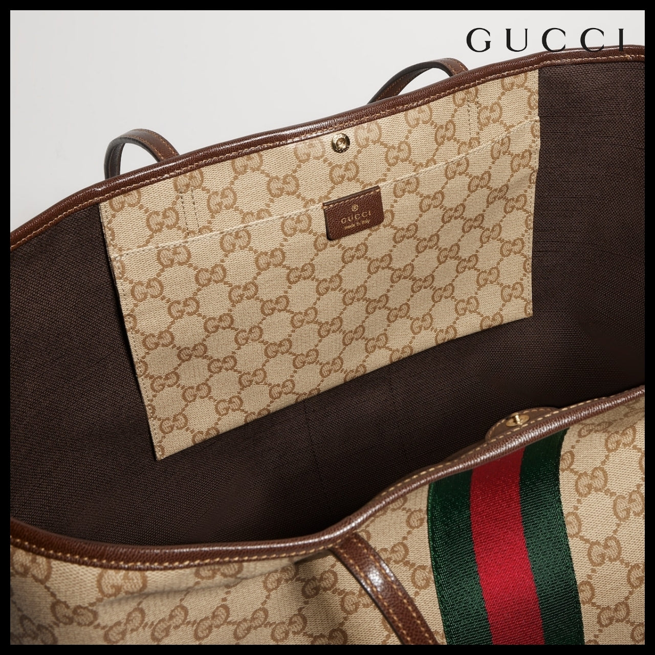 【GUCCI】Web Large Tote Bag
