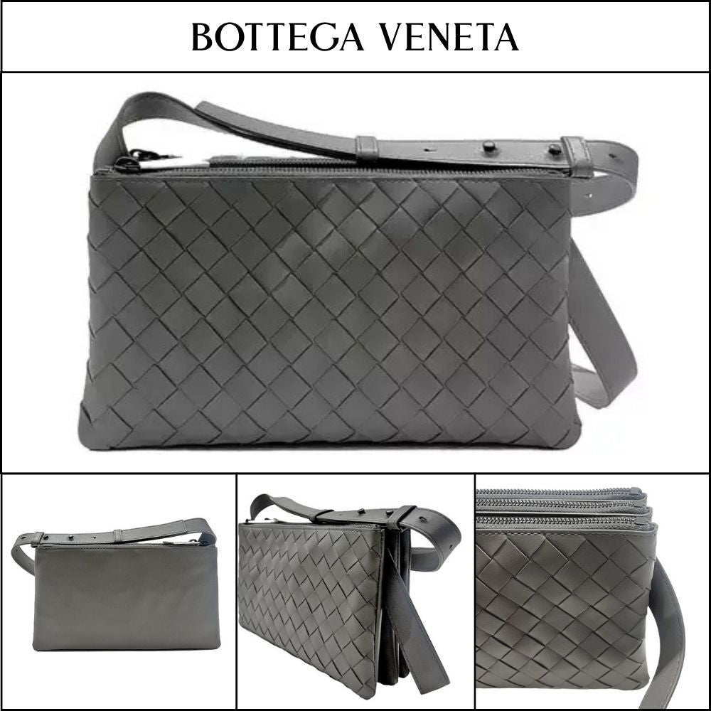 【Bottega Veneta】Intrecciato Messenger Bag Woven Luxury