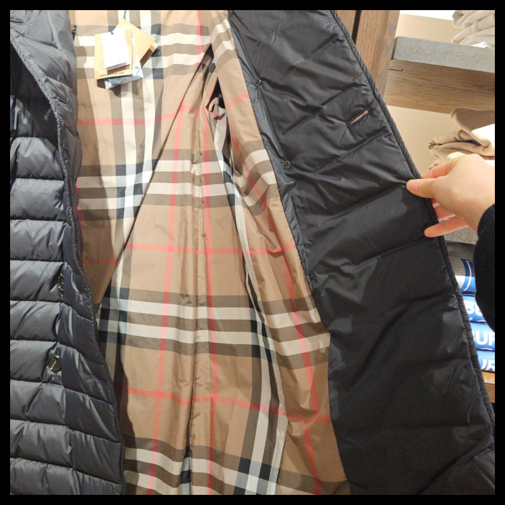【BURBERRY】Women’s WITLEY belted down padded coat black