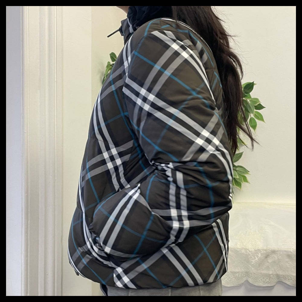 【Burberry】Women’s Check Reversible Goose Down Padded