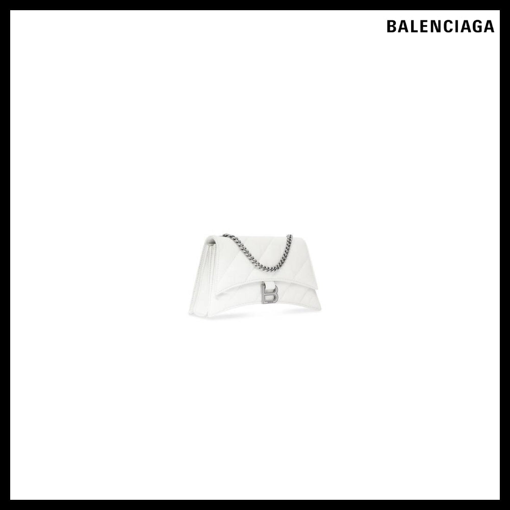 【BALENCIAGA】Crush XS Chain Bag Quilted White
