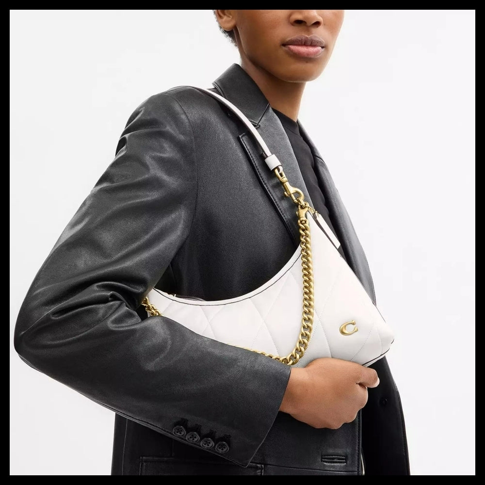 【Coach】Juliet Shoulder Bag 25 With Quilting Chalk