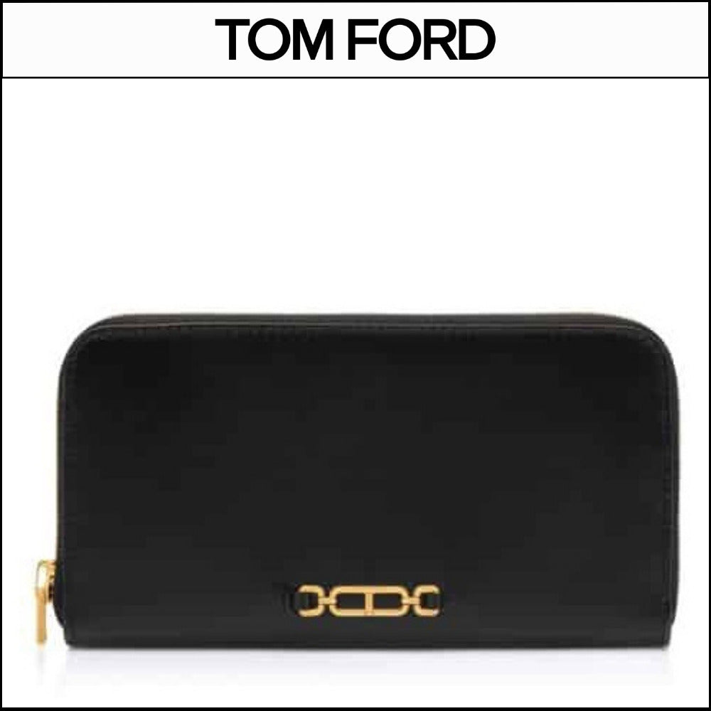 【TOM FORD】PALMELLATO-EFFECT ZIP-AROUND LONG WALLET 1N001