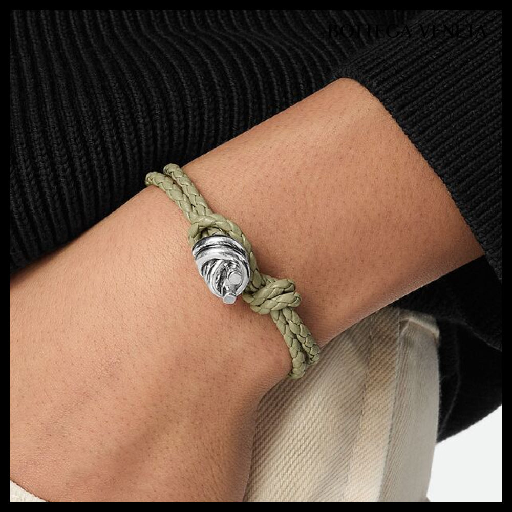 【韓国百貨店 BOTTEGA VENETA】Knot Leather Bracelet