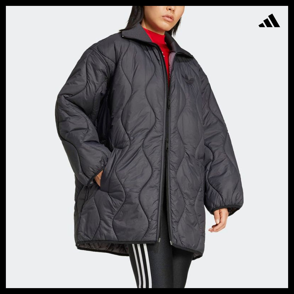 【adidas】Quilted Mid Jacket - Black