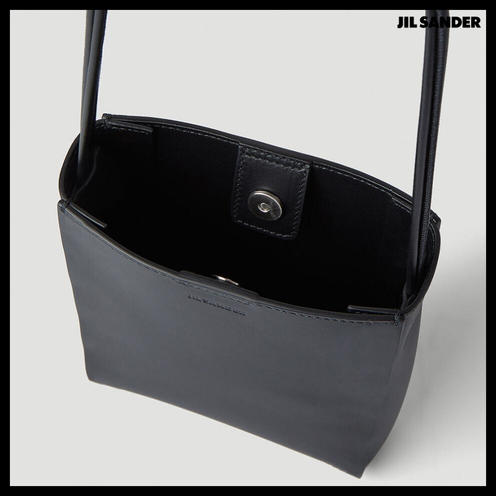 【Jil Sander】Rivets Tangled Small Crossbody Bag Black