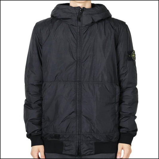 【STONE ISLAND】 Mens Garment Dyed Crinkle Jacket Black