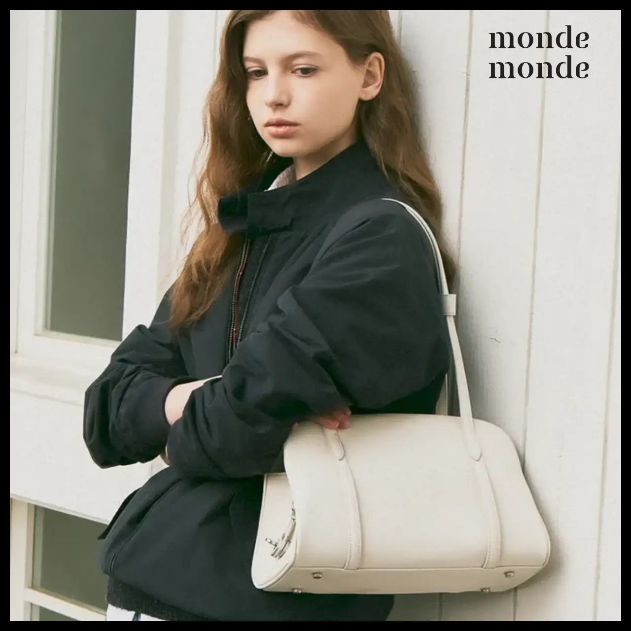 【monde monde】Moment Medium Shoulder Bag (4 Colors)