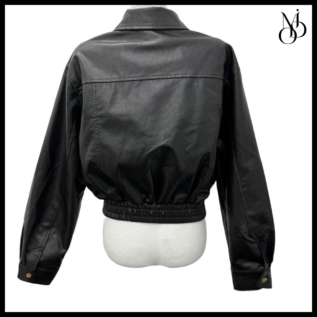 【MODIMOOD】Two-N Two-Way Zip Collar Leather Jacket 2 Colors