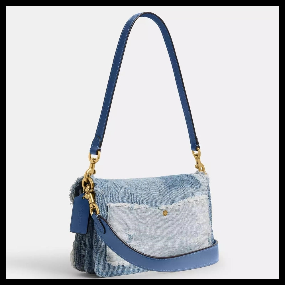 【Coach】Tabby Shoulder Bag 26 With Repurposed Denim