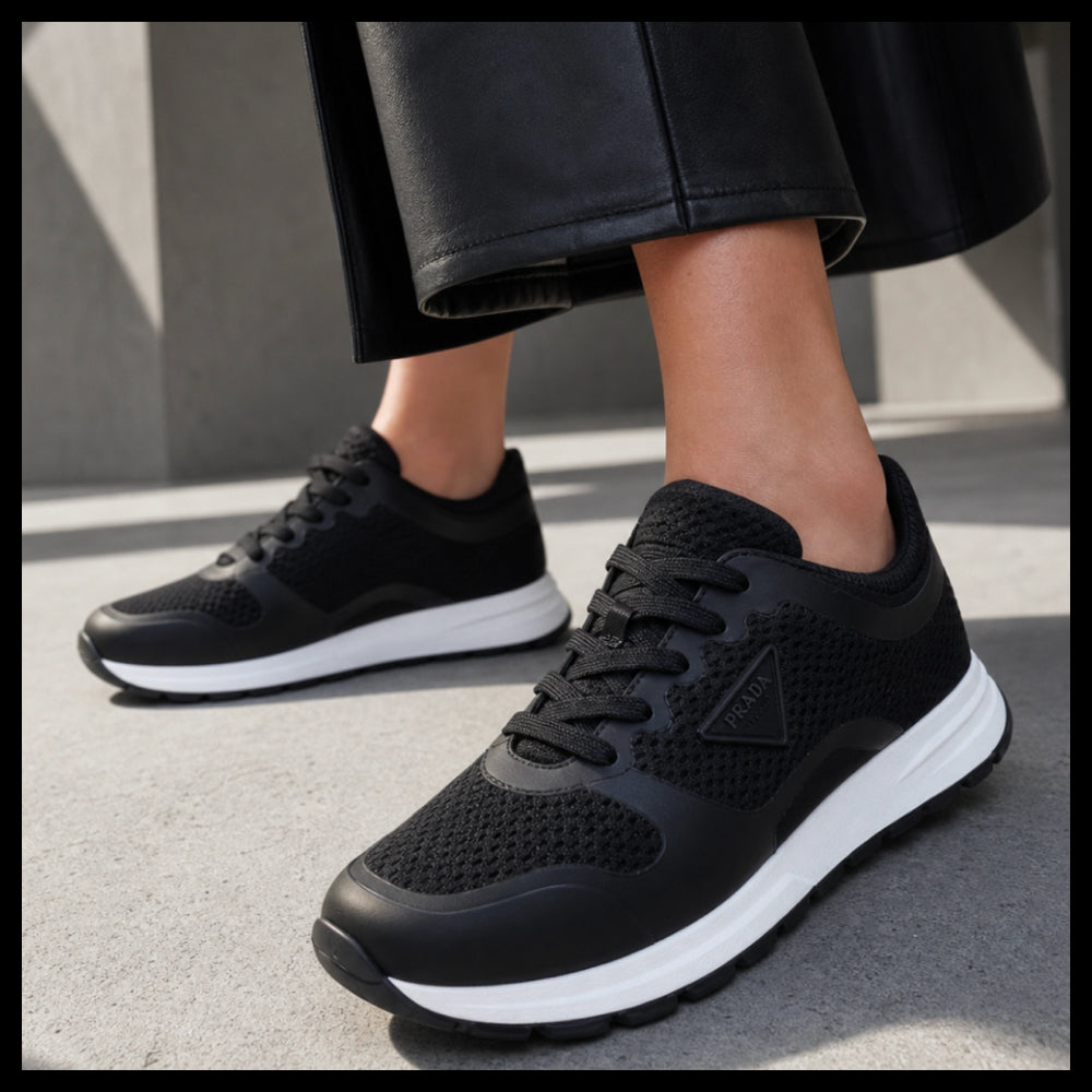 【PRADA】Prax 2.0 Knit Fabric Sneakers